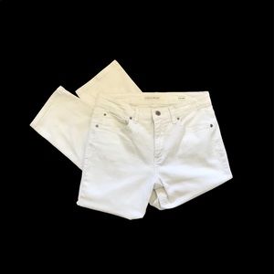 Jones New York Jeans, White, Soho crop, Size 6